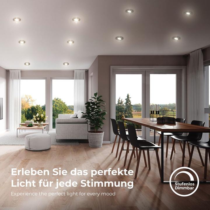 Produktbild B.K.Licht LED Einbauleuchten, 5er-Set, IP65, schwarz, 5xLED-Platine/4,9W (480 lm)