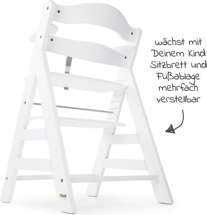 Actual product image Hauck Highchairs Highchair Alpha Plus White - in economy set incl. (Highchair)