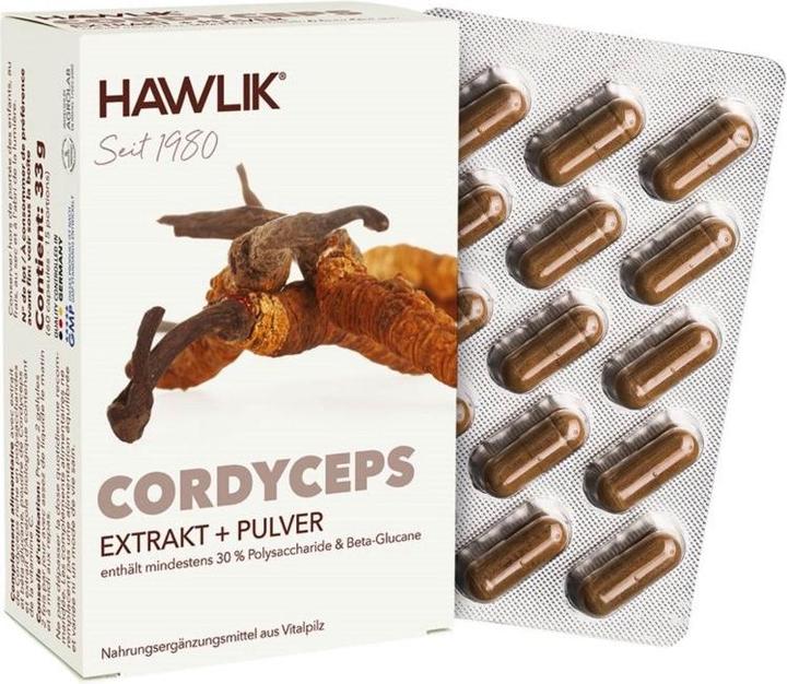 Produktbild Hawlik Cordyceps Extrakt + Pulver Kapsel (60 Stück, Kapseln, 58 g)