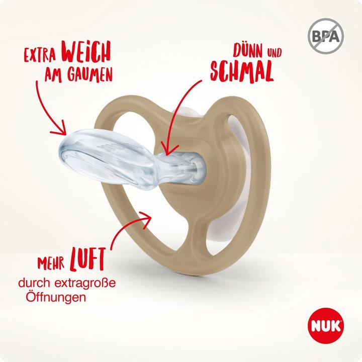 Actual product image NUK Dummy Pacifier 2-pack Space - Silicone 0-6 M - Fox / (2 x, from birth)