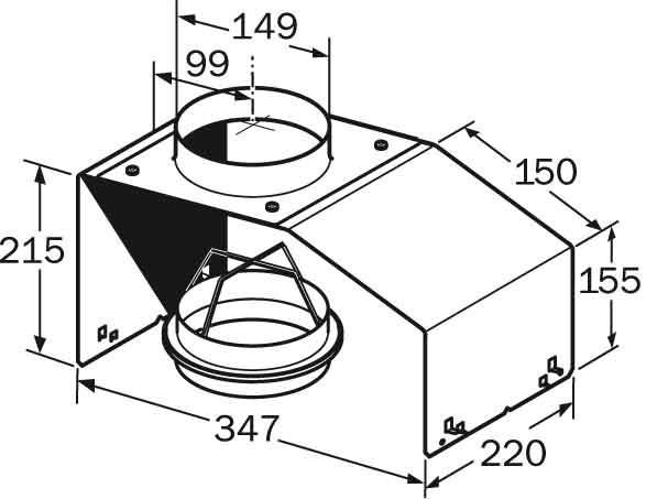Actual product image Neff Z5552X0 Mounting aid for fan modules