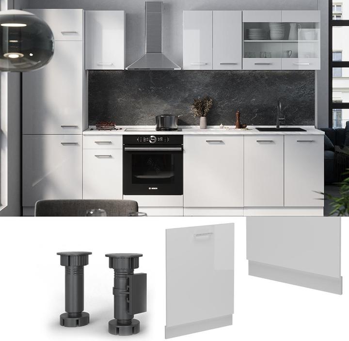 Actual product image Vichy Geschirrspülblende R-Line, Weiss Hochglanz/Weiss, 60 cm ohne Arbeitsplatte