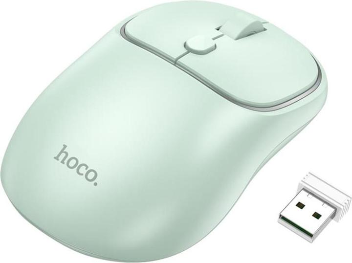 Produktbild Hoco - Wireless Mouse Royal (GM25) - Four Button Dual Mode Business 2.4G, 1600 DPI - Light Green (Kabellos)