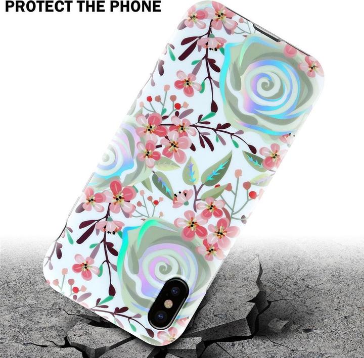 Immagine prodotto Cadorabo IMD TPU Colorful Flowers & Leaves Cover (Apple iPhone XS Max)