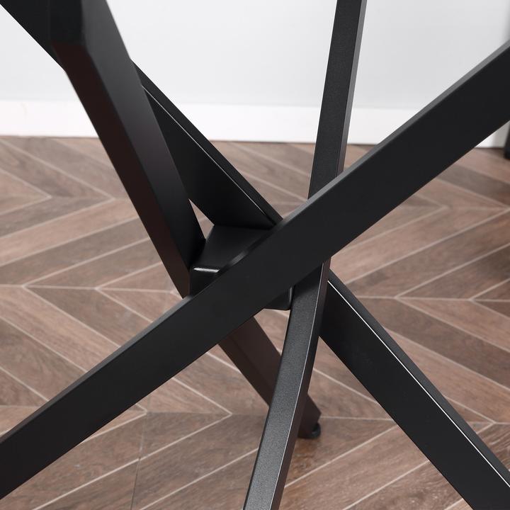 Immagine prodotto Homcom Tavolino con piano in vetro (80 x 80 x 75 cm)