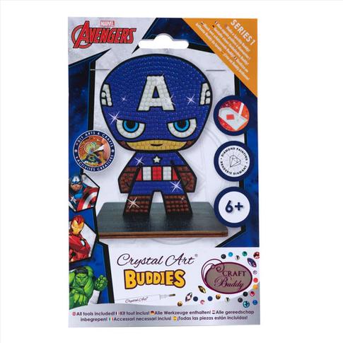 Actual product image Craft Buddy Captain America, Crystal Art Figure approx. 11x8cm