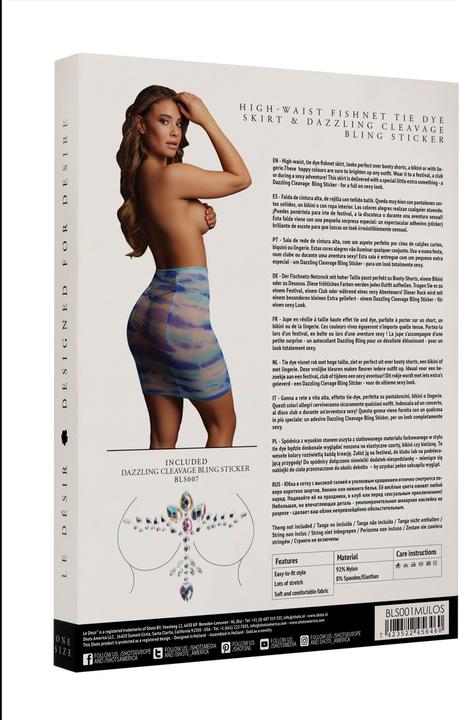 Productafbeelding Le Désir Visnetrok met hoge taille & oogverblindende sticker - O/S (Eén maat voor iedereen)