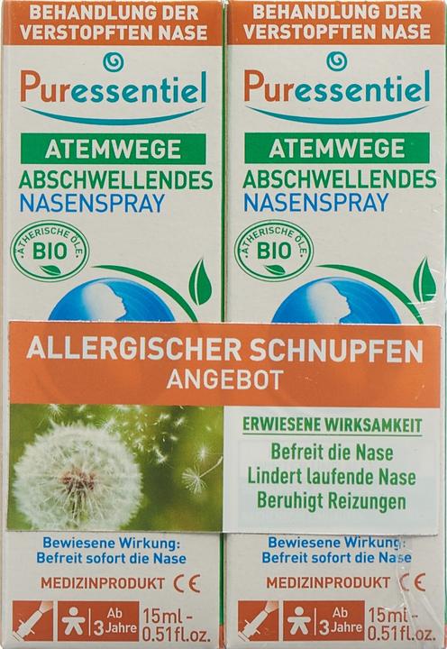 Produktbild Puressentiel Abschwellendes Nasenspray ätherisches Öl Bio Nasenspray