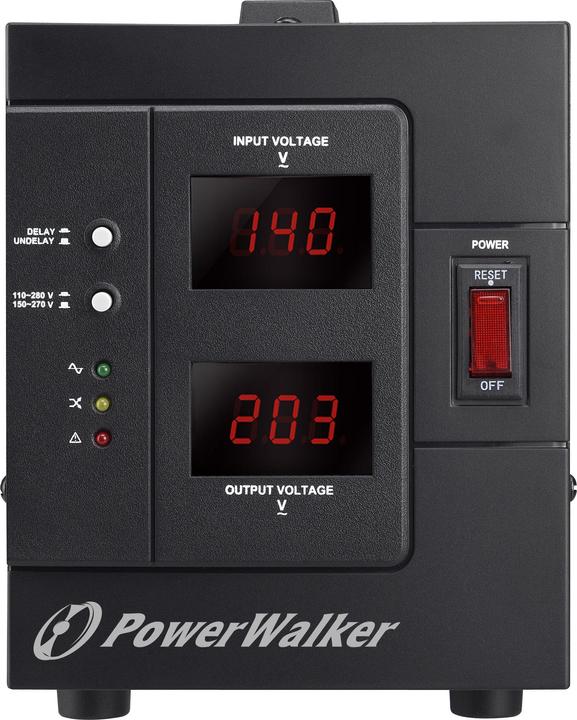 Actual product image Powerwalker AVR 1500/SIV Schuko 1500VA / 1200W automatic voltage regulator (1500 VA, 1200 W)