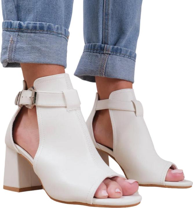 Actual product image Where's That From Womens/Ladies Lisa Open Toe Block Heel High Heels (39)