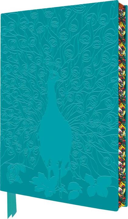 Actual product image Exquisit Premium Notebook DIN A5: Louis Comfort Tiffany, Unfolded Peacock (A5, Lined, Hardcover)