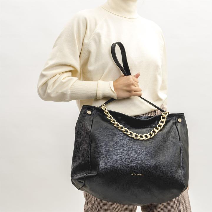Actual product image Lazarotti Milano Leather shoulder bag 41 cm