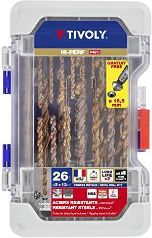 Image du produit Tivoly Jeu de forets à métaux FURIUS HSS 26pcs Ø1-13mm, countersink 15 mm (2 mm, 4 mm, 3 mm, 4,2 mm, 7,5 mm, 16,5 mm, 9 mm, 12 mm, 3,5 mm, 5 mm, 3,2 mm, 8 mm, 7 mm, 6,5 mm, 5,5 mm, 4,5 mm, 6,8 mm, 8,5 mm, 11 mm, 10 mm, 6 mm, 2,5 mm, 13 mm)