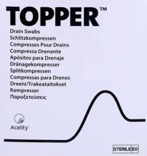 Produktbild Topper Schlitzkompressen 10x10cm steril 50 Btl 2 Stk