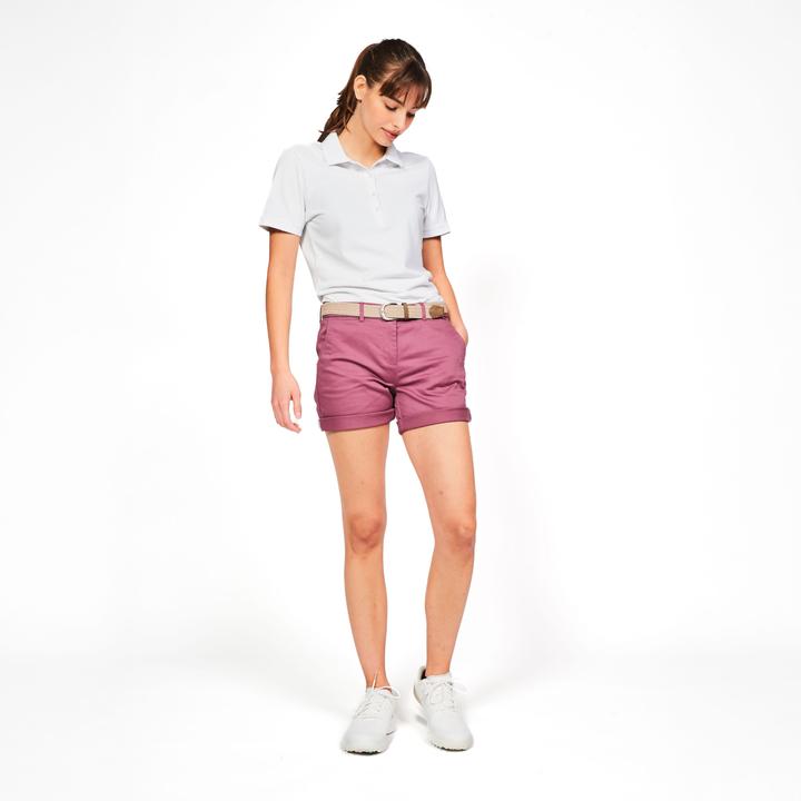 Actual product image Inesis Damen Golf Shorts Baumwolle - MW500 dunkelrosa (34)