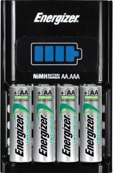 Produktbild Energizer Recharge 1-Hour (4 Stk., AA, AAA, 2300 mAh, Ladegerät inkl. Akku)
