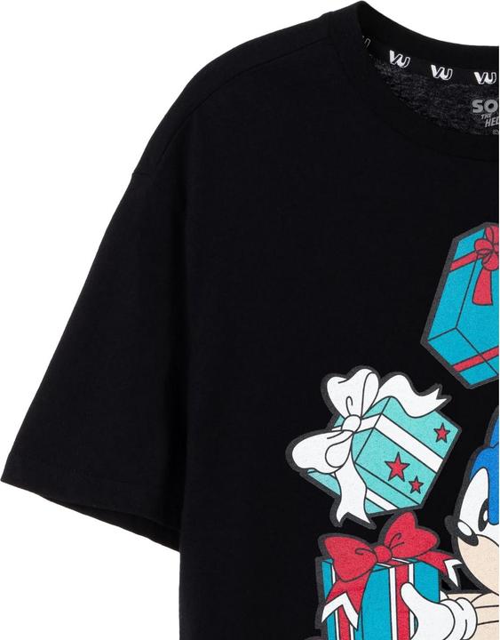 Actual product image Sonic The Hedgehog Mens Present Christmas T-Shirt (XL)