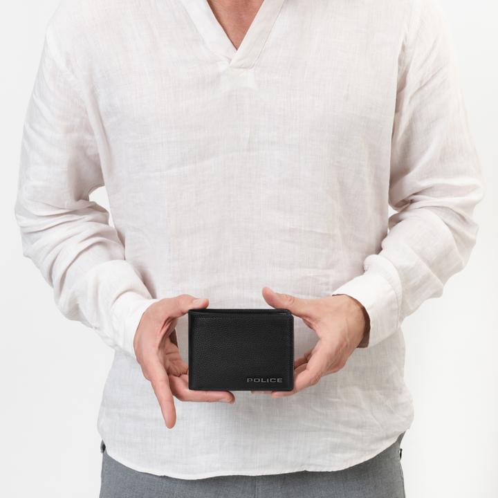 Actual product image Police Geldbörse RFID Leder 12 cm ausklappbar mit Reissverschlussfach