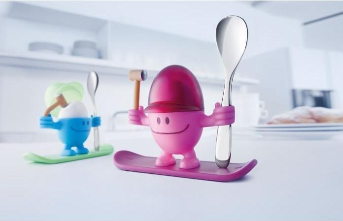 Produktbild WMF Eierbecher mit Löffel lustiger Eierbecher Kinder Kunststoff McEgg pink (1 x)