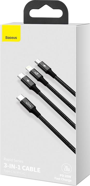 Actual product image Baseus Rapid Series 3in1 (1.50 m, USB 3.0)