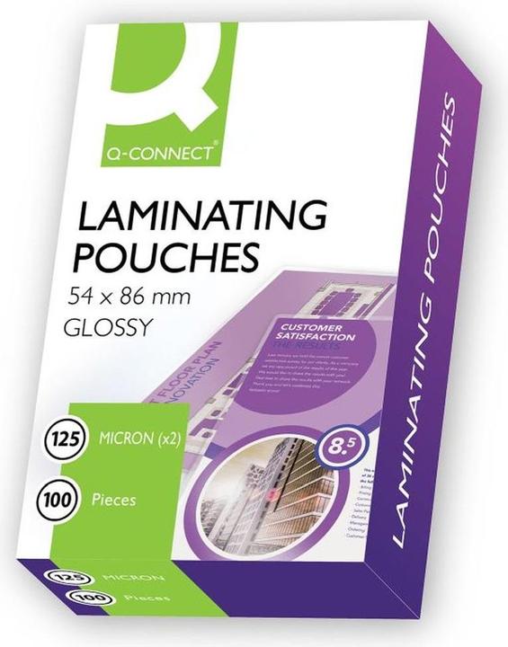 Actual product image Q-Connect Laminating films glossy (Credit card, 100 Piece, 125 µm)