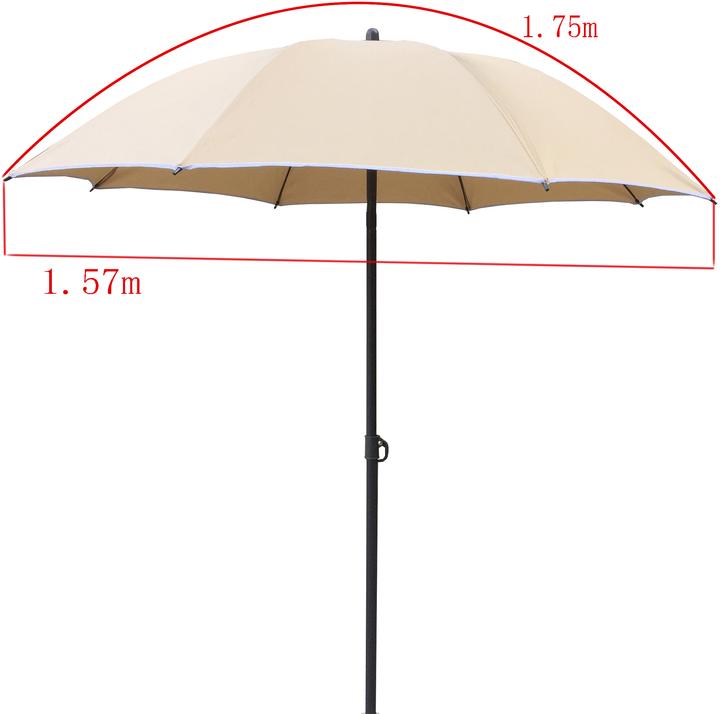 Image du produit VCM Parasol de plage rond protection UV (1.60 m)