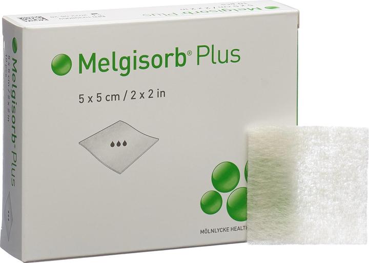 Mölnlycke Melgisorb Plus Alginate Bandage 5x5cm sterile 10 pcs.