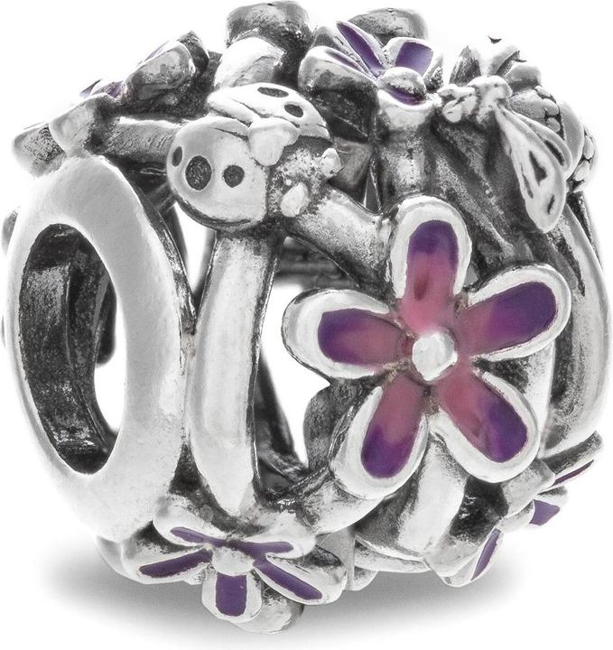 Pandora Charm Openwork Violette Daisy (1.12 cm, Silber 925)