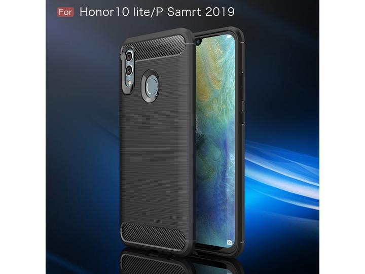 Actual product image Screenguard Huawei P Smart 2019 Cover Carbon Brushed Soft TPU (Huawei P Smart+ (2019))