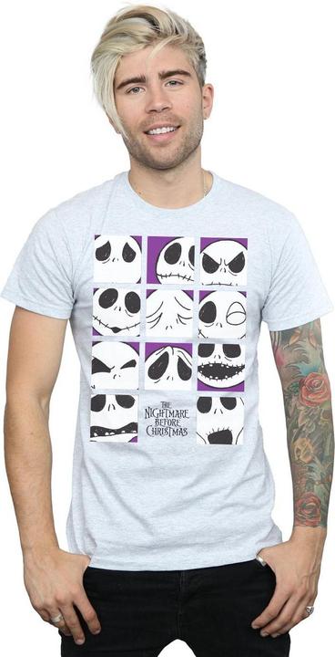 Immagine prodotto Disney Nightmare Before Christmas Many Faces Of Jack Squares Maglietta Uomo (S)