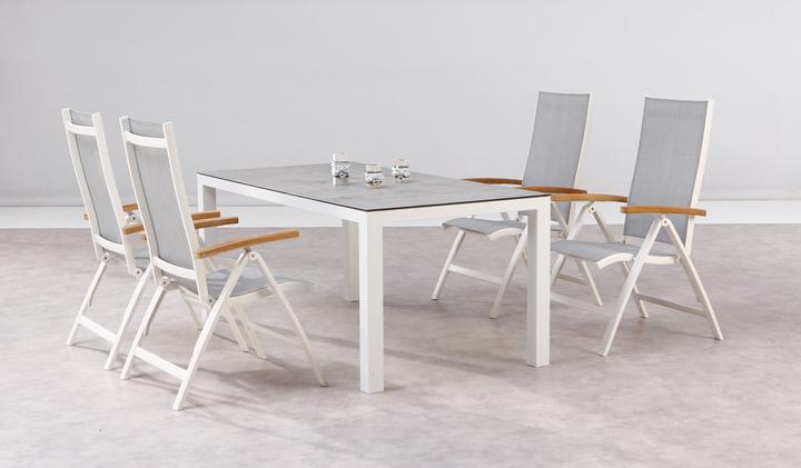 Image du produit Best Fauteuil pliant Cavalese blanc/teck