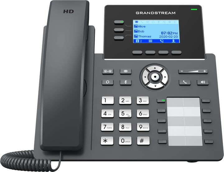Actual product image Grandstream GRP2604P - IP Phone - Black - Corded Handset - 3 lines - 2000 Ei