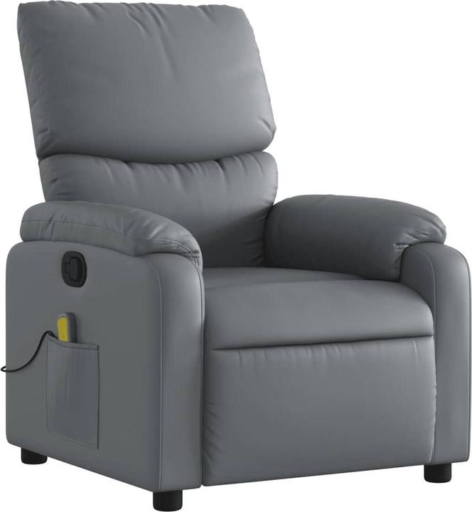 Image du produit VidaXL Fauteuil de massage gris similicuir,Couleur : gris,Matériaux