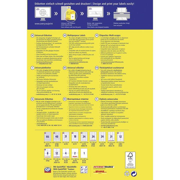 Produktbild Avery Universal-Etiketten