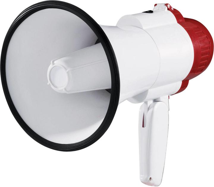 Actual product image SpeaKa Professional Inexpensive hand-held megaphone with siren. Special feature: integrated sounds, with strap. (Megaphone)
