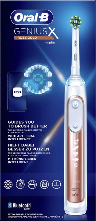 Actual product image Oral-B Genius X Electric Toothbrush Rose Gold (Oscillating toothbrush)