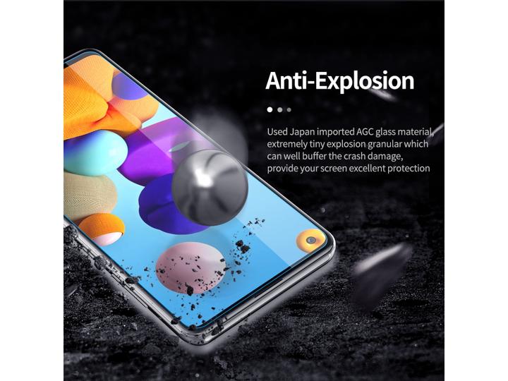 Actual product image Screenguard Samsung Galaxy A21s bulletproof glass protective film Case Friendly Design (1 Piece, Samsung Galaxy A21s)