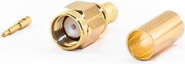 Actual product image Varia SMA Male Connector for HDF200 Cable, Crimp Version