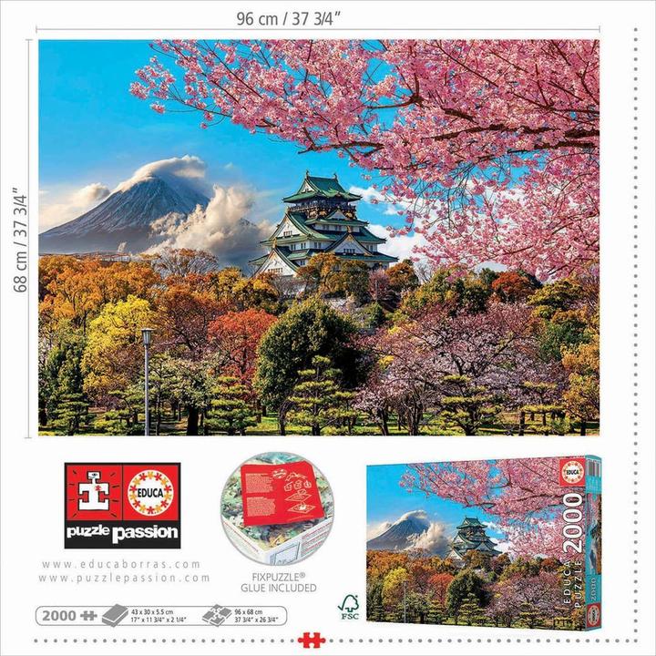 Actual product image Educa Osaka Castle 2000 pieces Puzzle (2000 pieces)