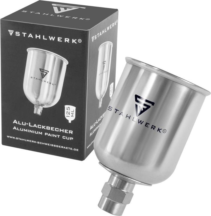 Actual product image Stahlwerk Aluminium flow cup 125 ml paint cup for spray gun