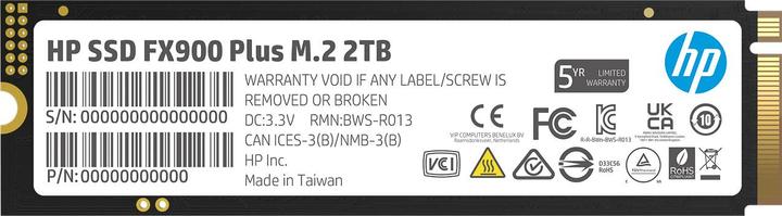 Actual product image HP SSD FX900 PLUS 2TB (2000 GB, M.2 2280)