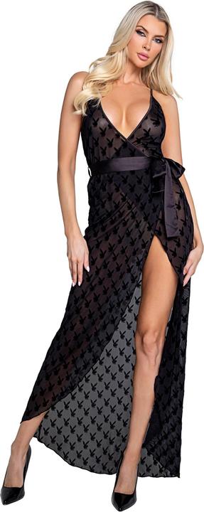 Actual product image Playboy Lingerie - Bunny Noir Slip Dress (S/M)