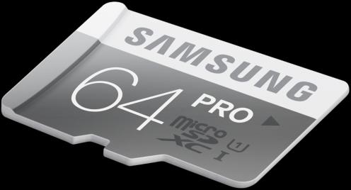 Image du produit Samsung Pro microSDXC (64 Go, microSDXC, U1, UHS-I)