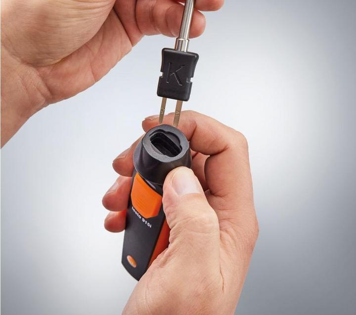 Productafbeelding Testo Temperatuursensor 20 tot +50 °C met Bluetooth® verbinding met telefoons, dompel- / inbrengsensor (Thermometer)