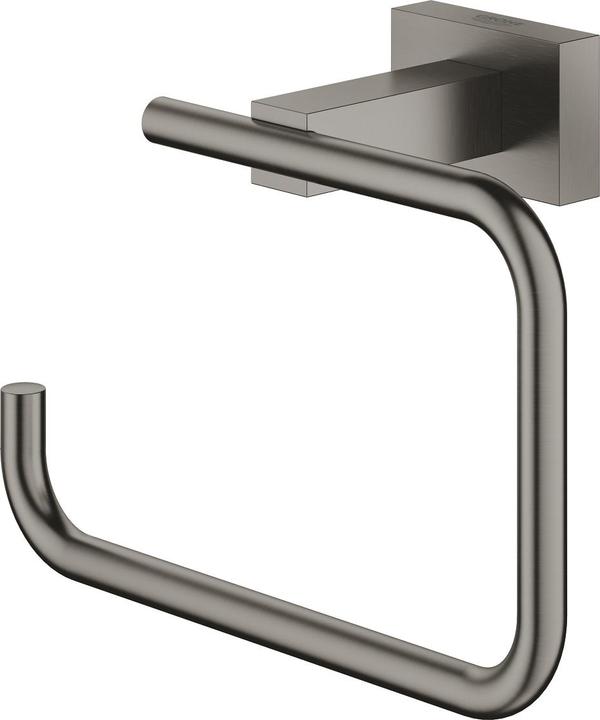 Grohe WC-Papierhalter Essentials Cube ohne Deckel hard graphite gebürstet