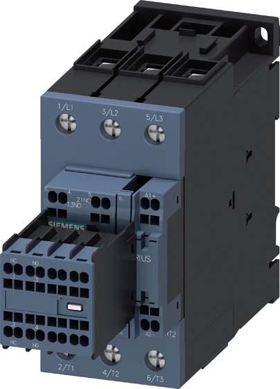 Actual product image Siemens Contactor for railway, AC-3e, 22kW/400V, 2S+2Ö, DC72V, 0.7-1.25*Us, 3-pole, S2 3RT20363XJ440LA2