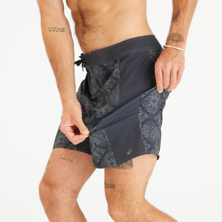 Immagine prodotto Olaian Boardshorts Herren lang 500 Arch Scarabia 19" schwarz (38)