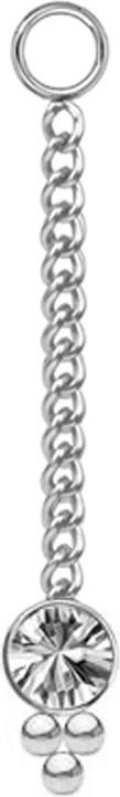 Immagine prodotto Chaotic Trading Anhänger silber Kette mit Anhänger Kristall silber drei Kugeln (Acciaio chirurgico 316L, senza ottone)