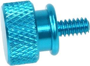 Actual product image Aquatuning Thumbscrews housing blue bigpack (10 pieces)
