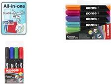 Produktbild Kores Permanent Marker, Keilspitze (Mehrfarbig, 3 mm, 4 x)
